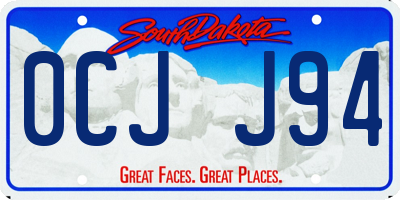 SD license plate 0CJJ94