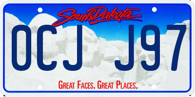 SD license plate 0CJJ97
