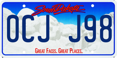 SD license plate 0CJJ98