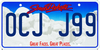 SD license plate 0CJJ99