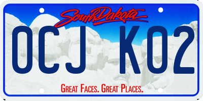 SD license plate 0CJK02