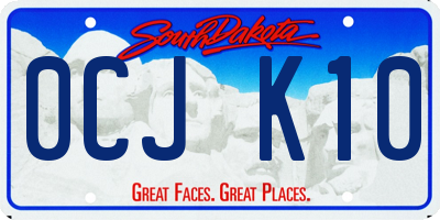 SD license plate 0CJK10