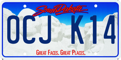 SD license plate 0CJK14