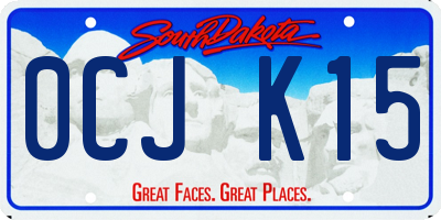 SD license plate 0CJK15