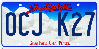 SD license plate 0CJK27