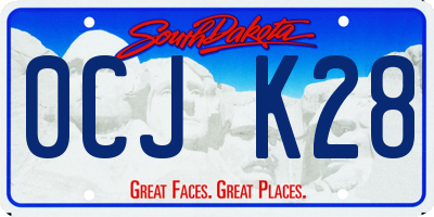 SD license plate 0CJK28