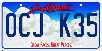SD license plate 0CJK35