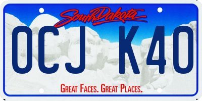 SD license plate 0CJK40