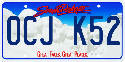 SD license plate 0CJK52