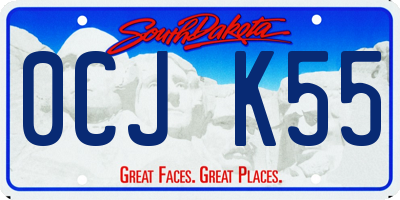 SD license plate 0CJK55