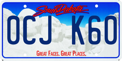 SD license plate 0CJK60