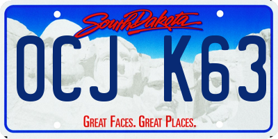 SD license plate 0CJK63