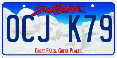 SD license plate 0CJK79