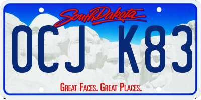 SD license plate 0CJK83