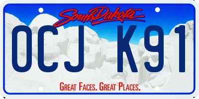 SD license plate 0CJK91