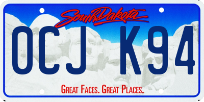 SD license plate 0CJK94