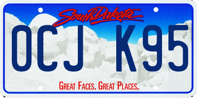SD license plate 0CJK95