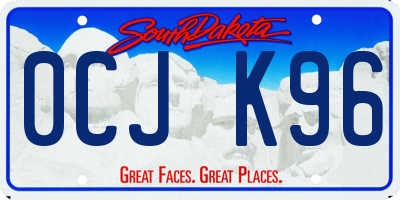 SD license plate 0CJK96