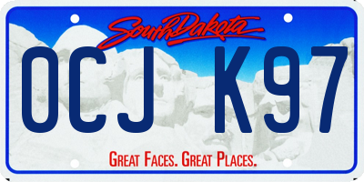 SD license plate 0CJK97
