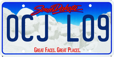 SD license plate 0CJL09