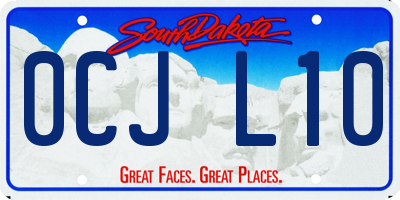 SD license plate 0CJL10