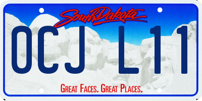 SD license plate 0CJL11