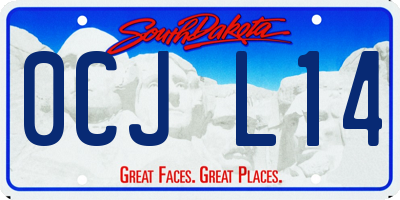 SD license plate 0CJL14