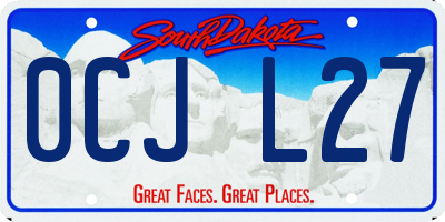SD license plate 0CJL27
