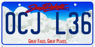 SD license plate 0CJL36