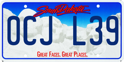 SD license plate 0CJL39