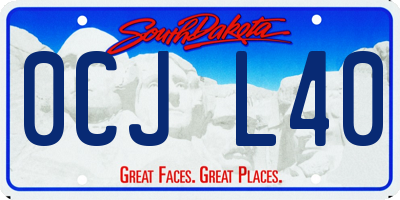 SD license plate 0CJL40