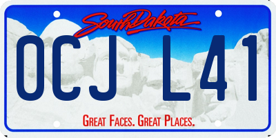 SD license plate 0CJL41