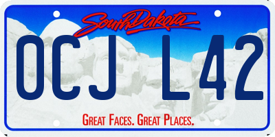 SD license plate 0CJL42