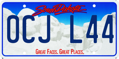 SD license plate 0CJL44