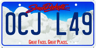 SD license plate 0CJL49