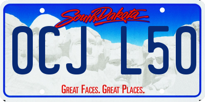 SD license plate 0CJL50