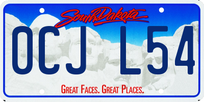 SD license plate 0CJL54