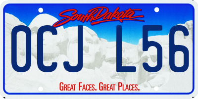 SD license plate 0CJL56