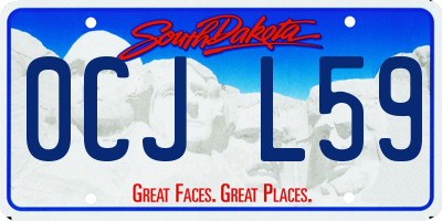 SD license plate 0CJL59