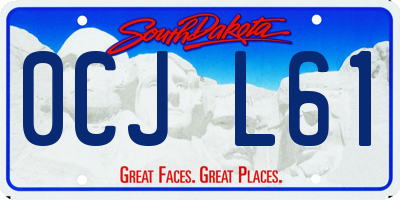 SD license plate 0CJL61