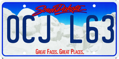 SD license plate 0CJL63