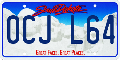 SD license plate 0CJL64