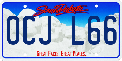 SD license plate 0CJL66
