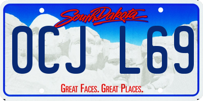 SD license plate 0CJL69