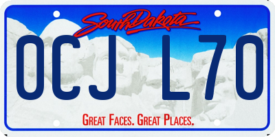 SD license plate 0CJL70