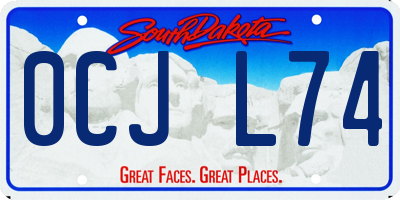 SD license plate 0CJL74