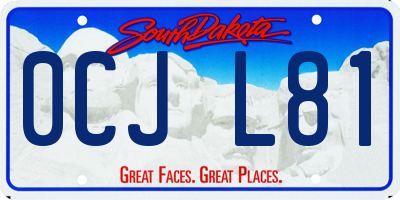 SD license plate 0CJL81