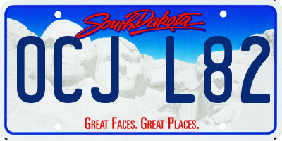 SD license plate 0CJL82