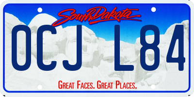 SD license plate 0CJL84