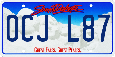 SD license plate 0CJL87